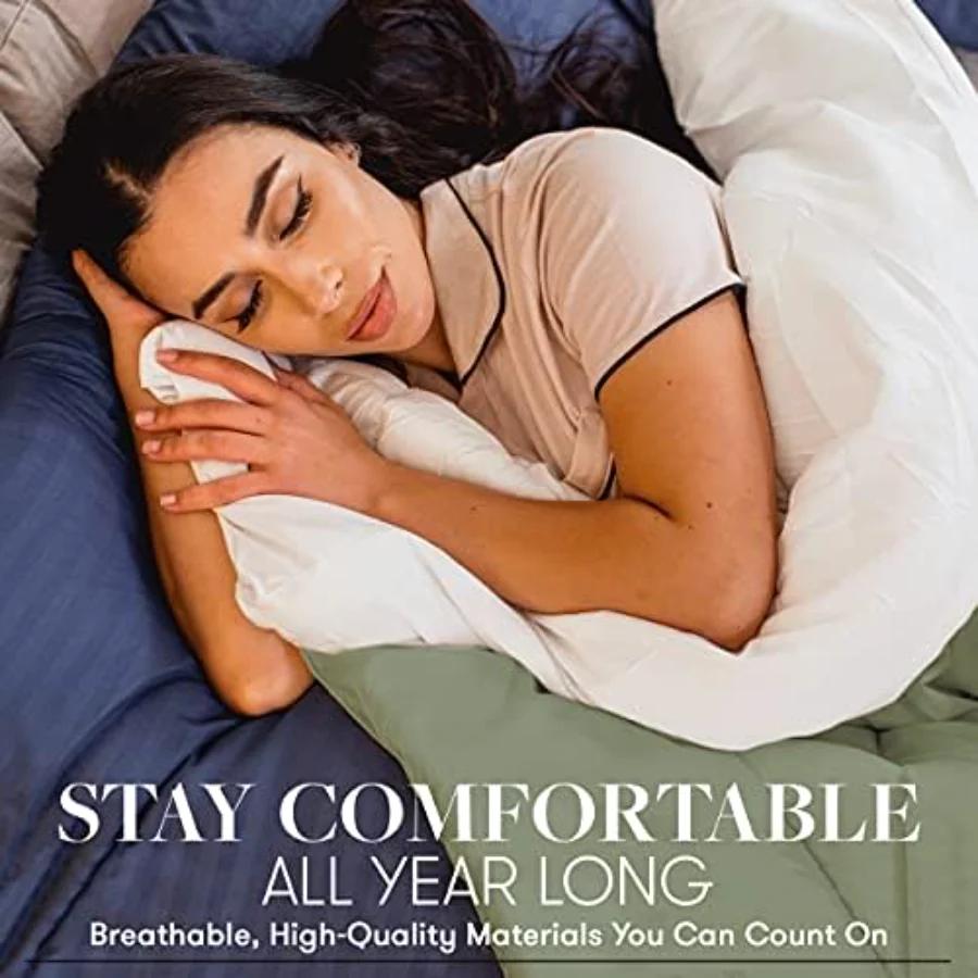 Goose Down Alternative Reversible Comforter Full/Queen, view 5