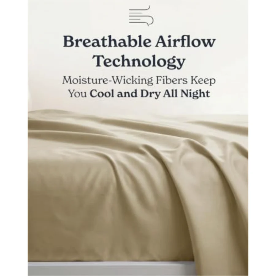 Cooling Sheet Set Queen, Set of 4, 05 - Sand, view 4